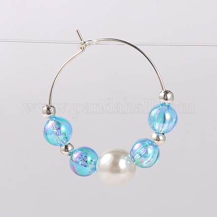 Transparent Acrylic Beads Wine Glass Charms AJEW-JO00019-06-1