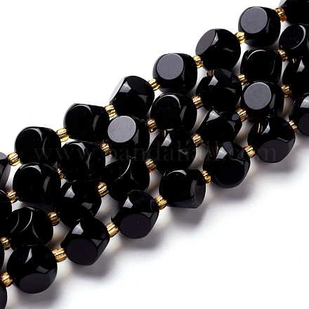 Natürlichen Obsidian Perlen Stränge G-M367-07C-1