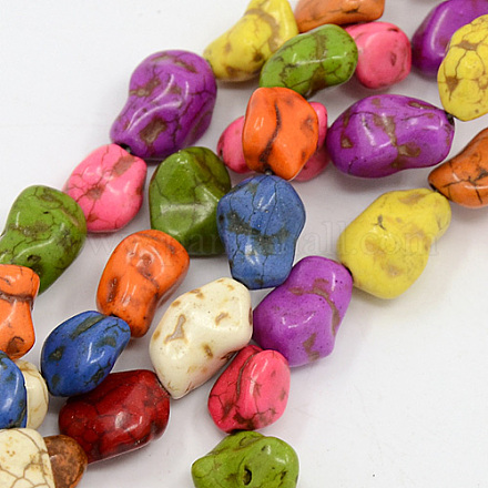 Natural Howlite Beads Strands TURQ-G140-20-1