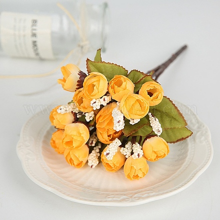 プラスチック製のユーカリ造花  結婚式パーティーのホームルームの装飾結婚アクセサリー  ダークオレンジ  240mm PW23051076104-1