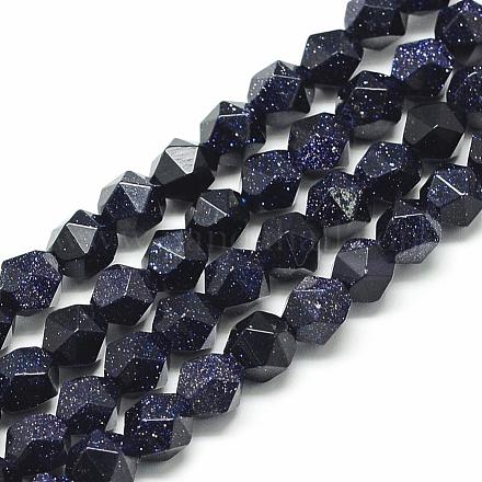Synthetische blauen goldstone Perlen Stränge G-S149-11-10mm-1