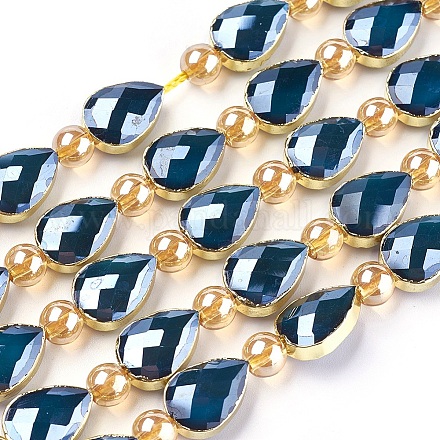 Chapelets de perles en verre opaques EGLA-P045-B09-1