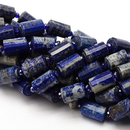 Natural Lapis Lazuli Column Beads Strands G-E251-17-1