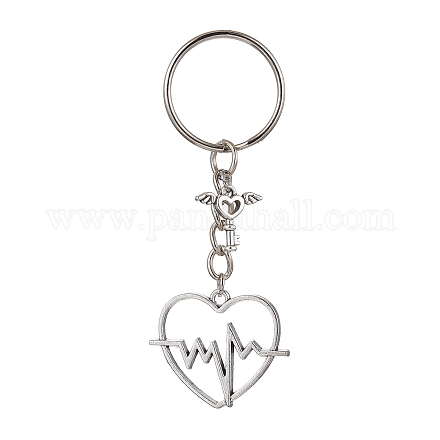 Schlüsselanhänger mit Anhänger aus Herzlegierung zum Valentinstag KEYC-JKC00625-01-1