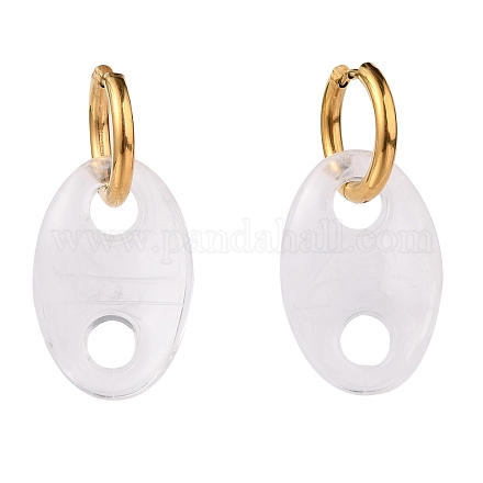 304 Stainless Steel Huggie Hoop Earrings EJEW-JE04340-02-1