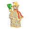 Christmas Theme Enamel Pins, Alloy Rhinestone Brooches for Backpack Clothes, Snowman with Broom, Golden, 47x26.5mm