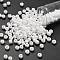 TOHO 3/0 Round Beads, Japanese Seed Beads, (121) Opaque Luster White, 5.5mm, Hole: 1.9mm, about 60pcs/10g