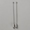Stainless Steel Stick Lapel Pins, with Plug, for Brooch Making, Stainless Steel Color, 71x4mm, Hole: 1.5mm, Pin: 1mm