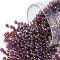 TOHO Round Seed Beads, Japanese Seed Beads, (166C) Transparent AB Amethyst, 11/0, 2.2mm, Hole: 0.8mm, about 1110pcs/bottle, 10g/bottle