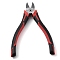 Chrome-vanadium Steel Jewelry Pliers, Side Cutting Plier, with Plastic Handles, FireBrick, 16x12.2x1.8cm