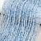Natural Aquamarine Beads Strands, Round, Faceted, Grade AA, 3.5mm, Hole: 0.5mm, about 108pcs/strand, 14.96''(38cm)