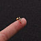 Brass Micro Pave Clear Cubic Zirconia Cartilage Earrings for Women, with Stainless Steel Pins, Golden, Cross, 6mm, Pin: 1.2mm