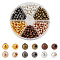PH PandaHall 420pcs 6 Colors Round Spacer Beads, 6mm Metal Smooth Loose Beads Ball Spacer Beads Jewelry Beads for Summer Hawaii Stackable Earring Necklace Bracelet Jewelry Making