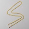 Iron Eyeglasses Chains, Curb Chains Neck Strap for Eyeglasses, with Rubber Loop Ends, Golden, 29.52 inch(75cm)