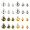 120Pcs 12 Styles Alloy Pendants, Bell, Mixed Color, 8~12x5.8~9.5mm, Hole: 1.4~1.8mm, 10pcs/color