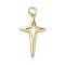 Brass Pendants, with Jump Ring, Star, Real 18K Gold Plated, 25x14.5x2mm, Hole: 3mm