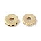 Rack Plating Brass Pendants, Flat Round, Real 18K Gold Plated, 8x2mm, Hole: 2mm