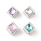 Acrylic Rhinestone Beads, Mixed Color, Rhombus, 11.5x13x10mm, Hole: 4mm