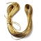 PU Leather Thread Cord, Flat, for DIY Jewelry Making, Dark Goldenrod, 2.5~3x1mm, about 107.17~109.36 Yards(98~100m)/Bundle