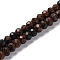 Natural Mahogany Obsidian Beads Strands, Faceted, Rondelle, 8x6mm, Hole: 1mm, about 63~64pcs/strand, 14.96''~15.35''(38~39cm)