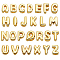 Rack Plating Brass Pendants, Letter Charms, Cadmium Free & Lead Free, Long-Lasting Plate, Letter A~Z, Real 18K Gold Plated, 6~8x3~7x4~5mm, Hole: 2~3mm
