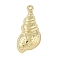 Ocean Series Alloy Pendants, Golden, conch, 31x14x6mm, Hole: 1.3mm