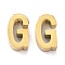 Ion Plating(IP) 304 Stainless Steel Charms, Alphabet, Golden, Letter.G, 8.5x5x3mm, Hole: 1.8mm
