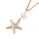 Colliers pendentif étoile de mer pour fille femmes NJEW-JN03744-6