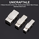 Unicraftale 18 個 3 スタイル滑らかな表面 201 ステンレス鋼時計バンドクラスプ  ステンレス鋼色  25x7~13x6~7mm  穴：5~10x3~4mm  6個/スタイル STAS-UN0051-84-5