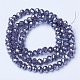 Electroplate Glass Beads Strands EGLA-A034-P6mm-A12-2