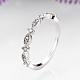Romantic Korean Style Brass Cubic Zirconia Finger Rings for Valentine's Day RJEW-BB00555-01-3