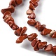 Los abalorios rojos jaspe hebras naturales G-G0003-B09-4