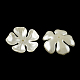 5-petal tapas de cuentas de perlas de imitación de plástico de abs abs X-OACR-R016-12-1