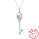 925 Sterling Silver Cubic Zirconia Pendant Necklaces NJEW-BB18738-8