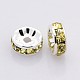 Brass Rhinestone Spacer Beads RB-A014-Z4mm-13S-NF-2