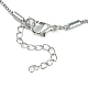 Halskette mit Zirkonia-Fee und Herz-Anhänger und Kastenketten NJEW-C004-01D-4