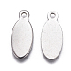201 Stainless Steel Stamping Blank Tag Pendants STAS-F207-29P-2