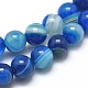 Chapelets de perles en agate à rayures naturelles/agates à bandes G-I254-03C-05-1
