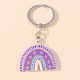 Porte-clés pendentif arc-en-ciel acrylique RABO-PW0001-078Q-1