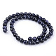 Synthetic Blue Goldstone Beads Strands G-Q462-10mm-28-2