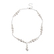 Collana lariat con perline di perle di conchiglia NJEW-TA00062-1