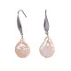 Natural Baroque Pearl Keshi Pearl Bead Dangle Earrings EJEW-JE02985-02-1