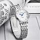 カップルの恋人の腕時計  女性用ステンレススチール防水クォーツ腕時計  ホワイト  ステンレス鋼色  周囲：205ミリメートル WACH-BB19219-02-7