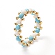 Glass Seed Beads Rings for Teen Girl Women RJEW-TA00010-5