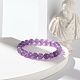 Natural Amethyst & Lava Rock Braided Bead Bracelets Set for Girl Women BJEW-JB06972-04-6