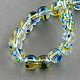 Two Tone Spray Painted Transparent Glass Bead Strands DGLA-R027-6mm-05-2