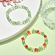Set di braccialetti elasticizzati con perline di vetro da 2 pezzo e 2 colori BJEW-JB10027-02-2