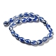 Fili di perline dzi blu in stile tibetano TDZI-NH0001-C09-01-3