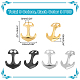 Unicraftale 9Pcs 3 Colors Ion Plating(IP) 304 Stainless Steel Hook Clasps STAS-UN0048-09-4