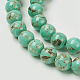 Chapelets de perles de coquillage de mer et turquoise synthétique X-G-G758-07-8mm-3